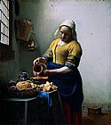 Johannes Vermeer Canvas Paintings - The Kitchen Maid